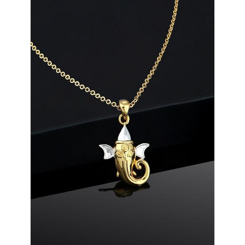 24k Gold Ganesh Gold Chain Pendant Mens Designer Gold Chain 24K
