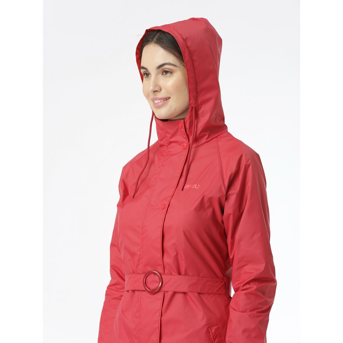 Ladies red rain jacket best sale