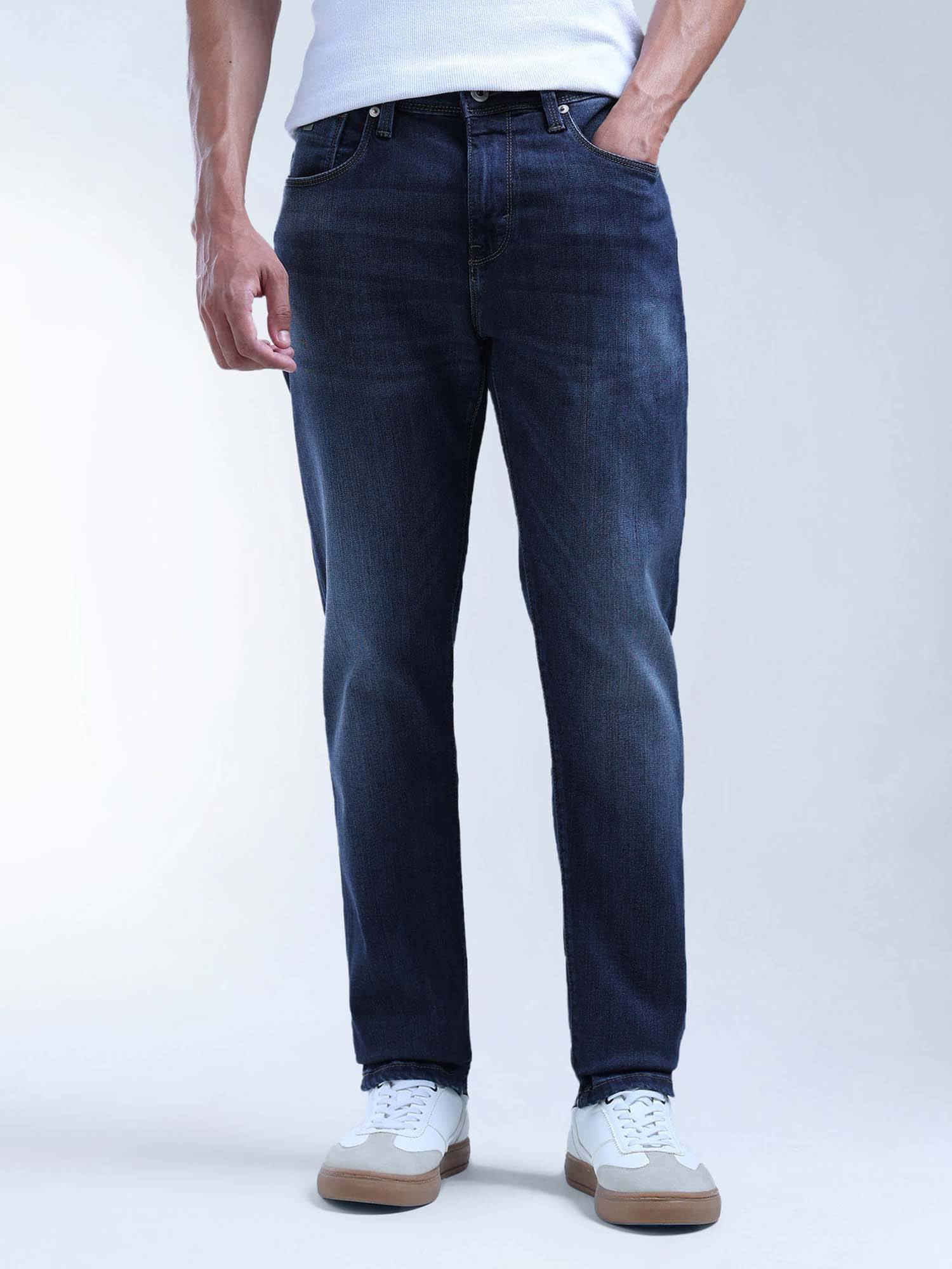Buy Flying Machine Slash Slim Straight Fit Authentic Premium Jeans-Blue ...