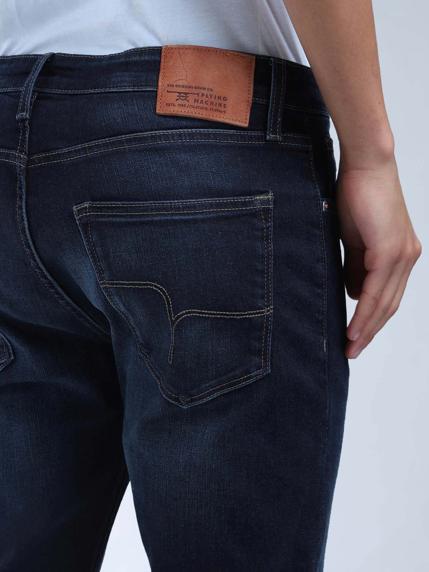 Buy Flying Machine Slash Slim Straight Fit Authentic Premium Jeans-Blue ...