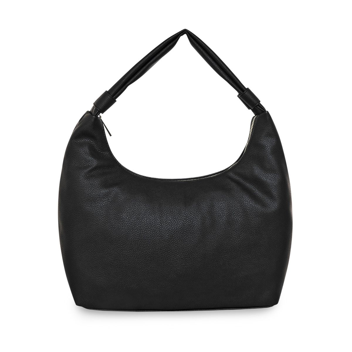 Accessorize London Womens Black Faux Leather Scoop Shoulder Bag Buy