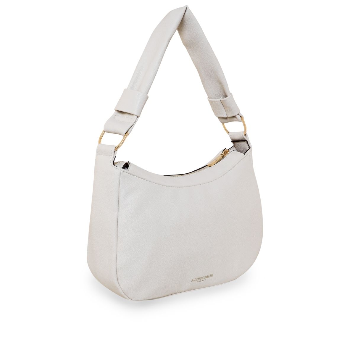 Accessorize London Womens Cream Faux Leather Scoop Shoulder Bag Buy