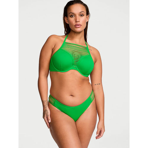 Victoria's Secret Women Green Polyamide Bikini Bottom (XS)