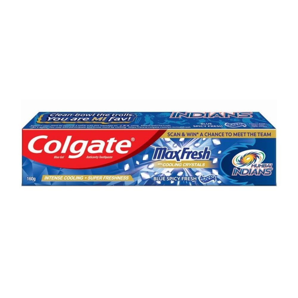 Colgate Maxfresh Blue Spicy Fresh Gel Toothpaste Mumbai Indians Special Edition Pack