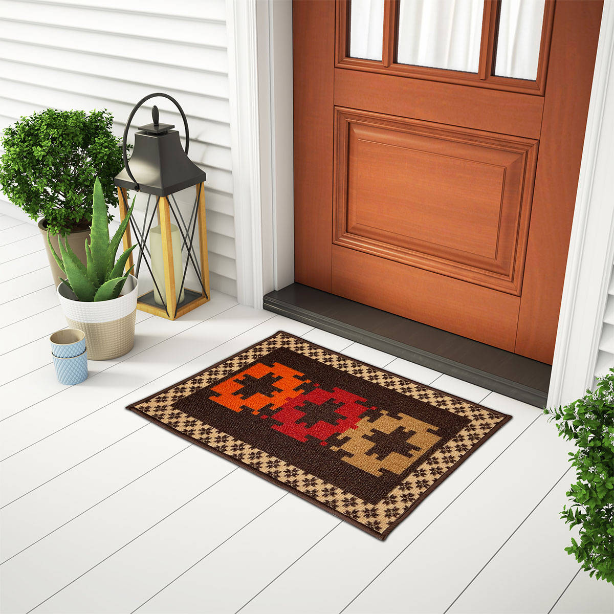 Buy Spaces Nylon Foot Mats Small Anti Skid Stain Resistant Dust ...