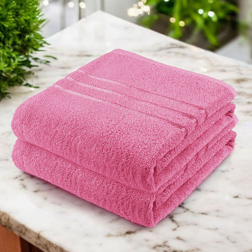 Story@Home Pink 450 Gsm Hand Towels (Pack of 2) (M)