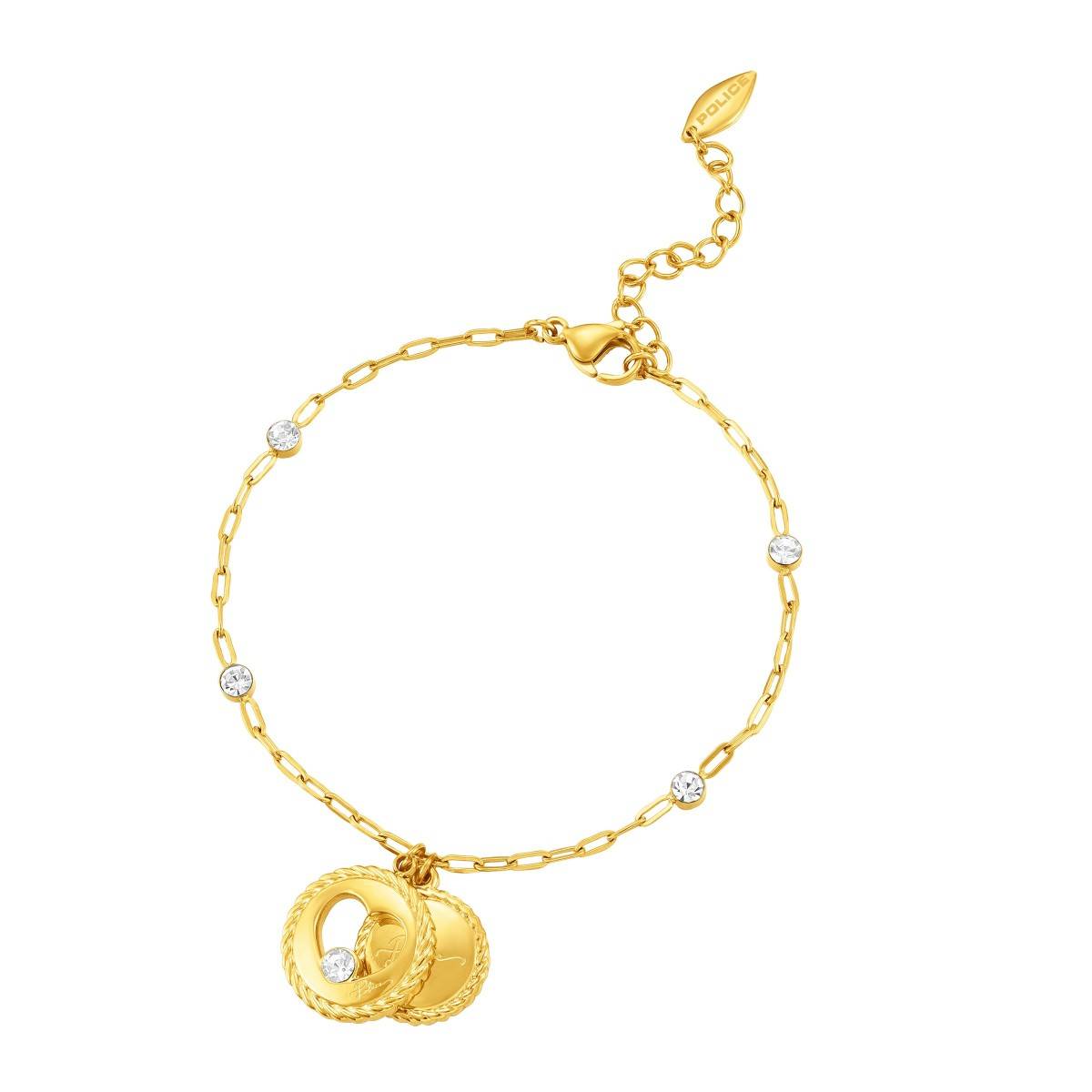 Police Amour Gp Heart Crystal Charms Bracelets For Women