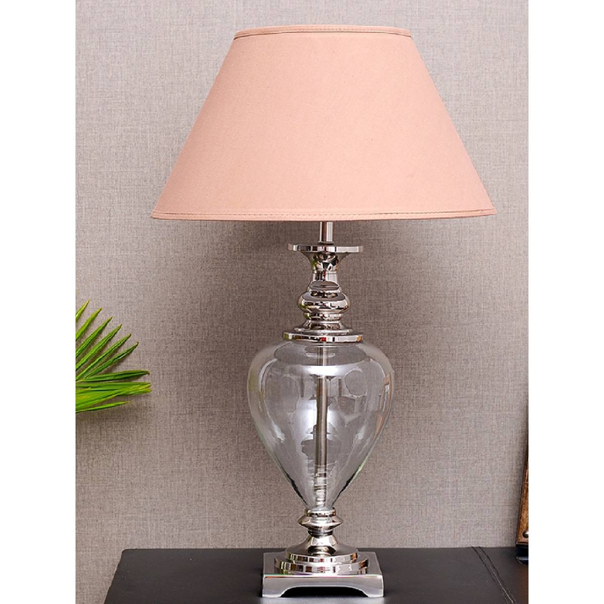 Buy Kapoor Lamp Shades Zucchero Metal and Glass Table Lamp with Beige ...