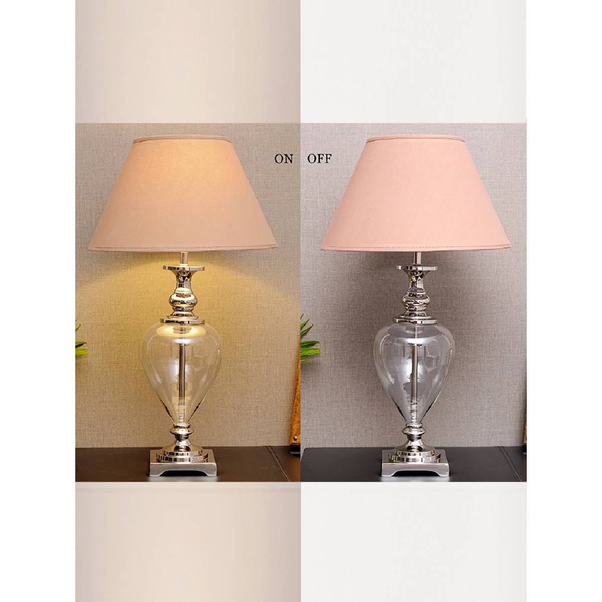 Buy Kapoor Lamp Shades Zucchero Metal and Glass Table Lamp with Beige ...