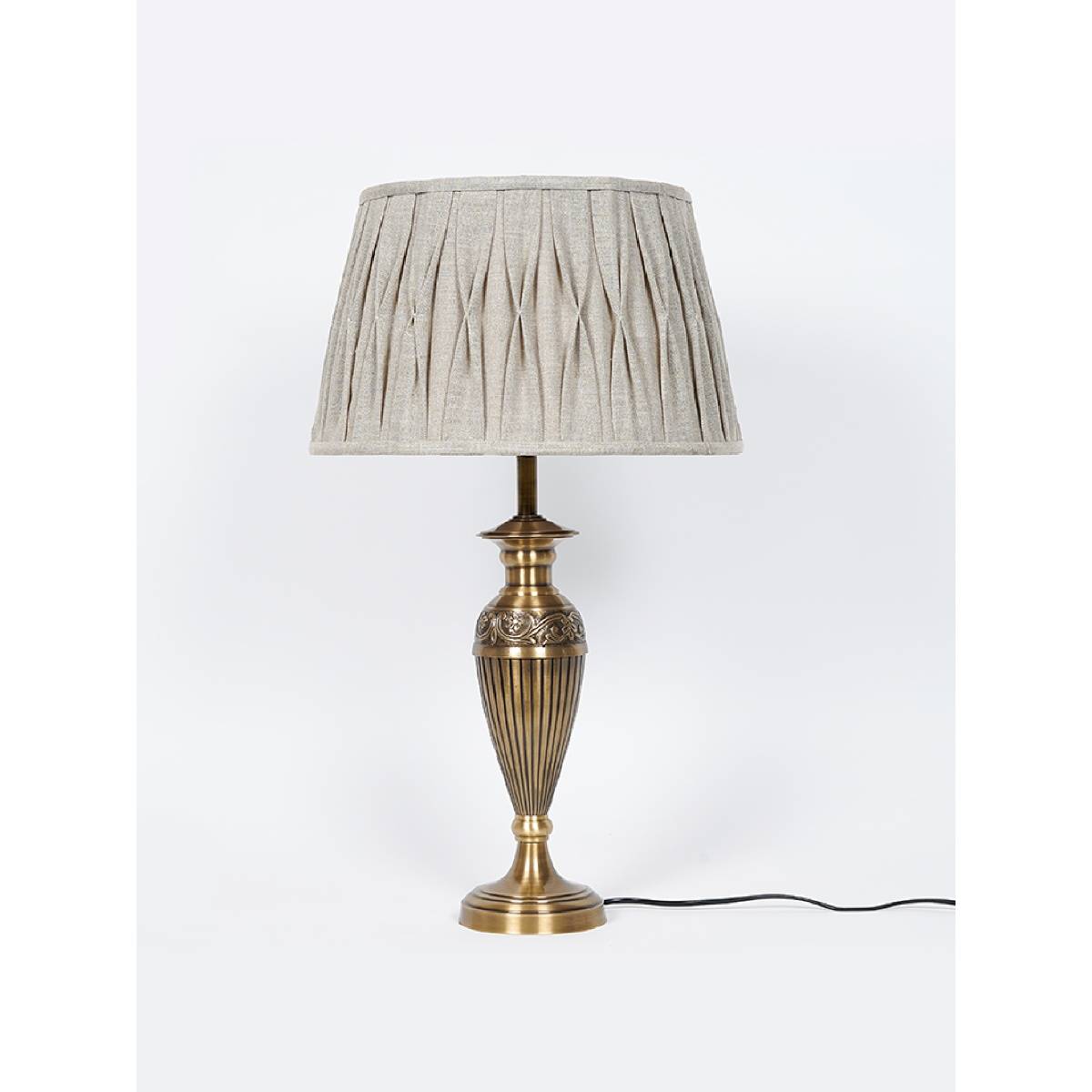 Buy Kapoor Lamp Shades Ingleby Antique Brass Table Lamp with Black ...