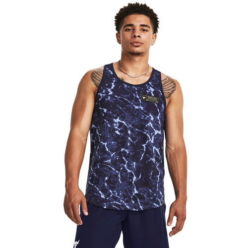 Under Armour UA Project Rock Iso Chill Muscle Navy Blue Tank
