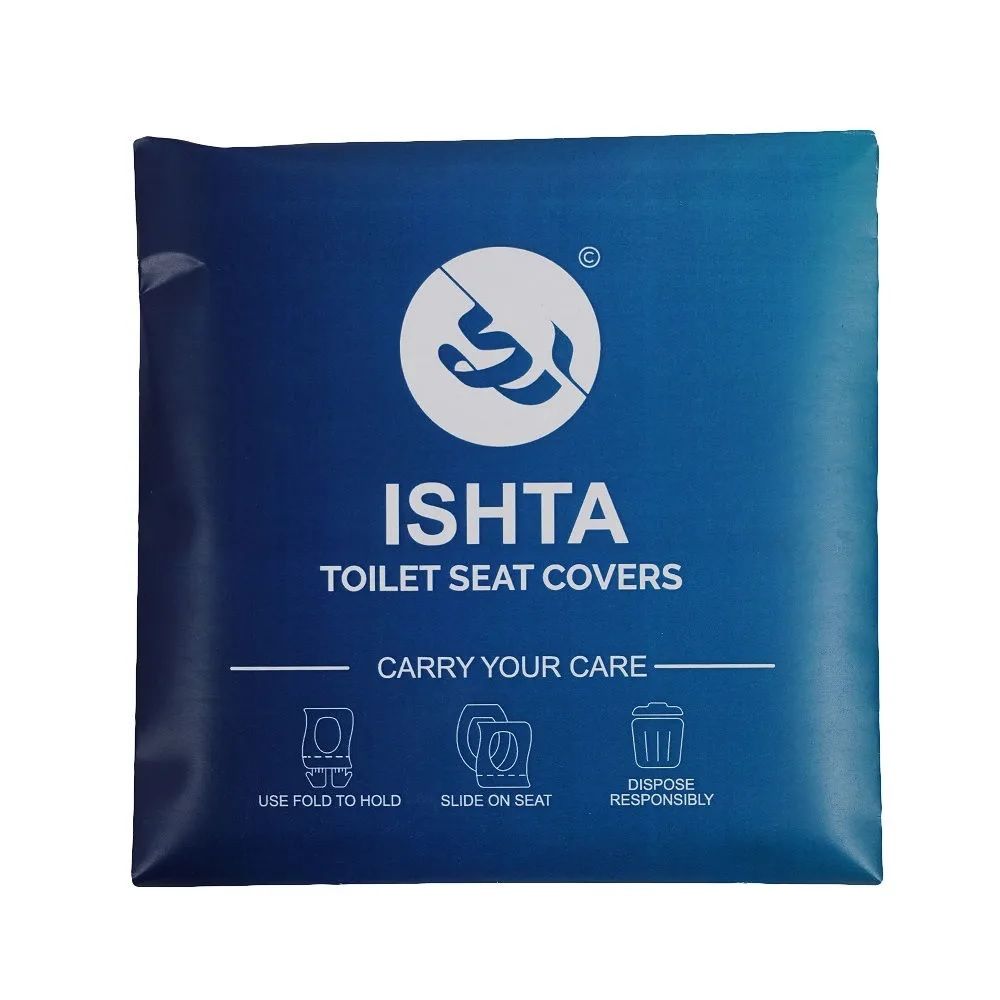 ISHTA Disposable Waterproof Premium Recyclable Soft Toilet Seat Covers - Pack of 5