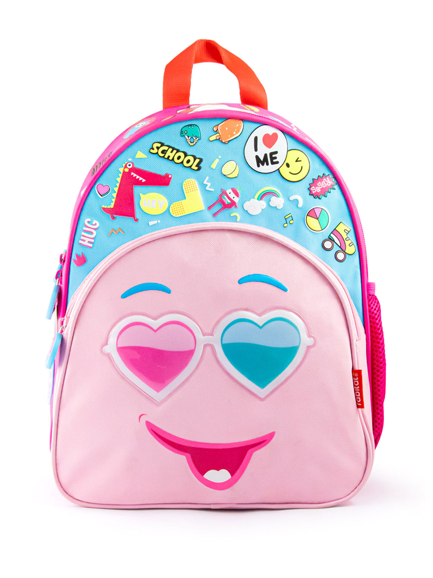 light pink school bag
