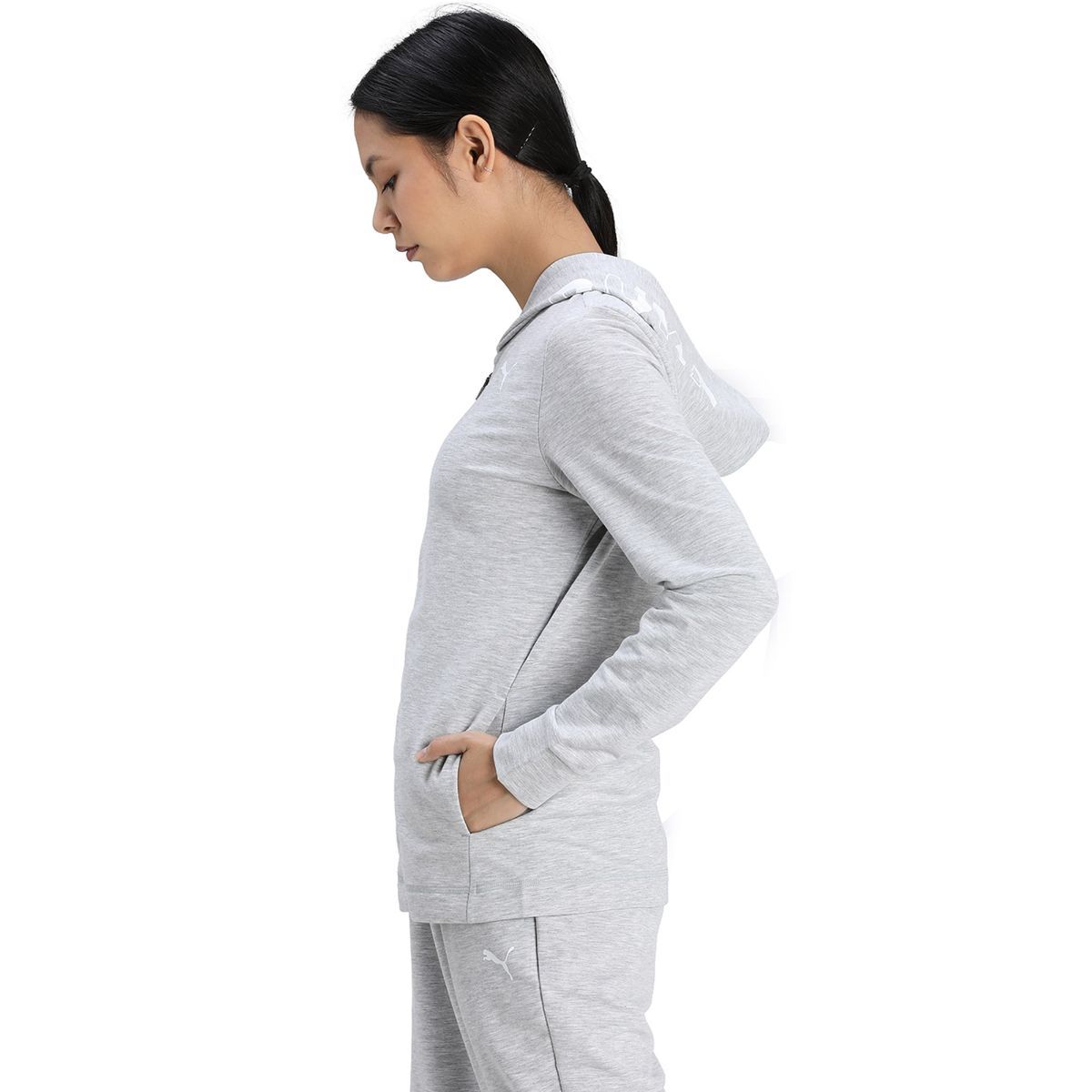 Puma Modern Sports Fullzip Womens Grey Hooded Jacket Buy Puma Modern