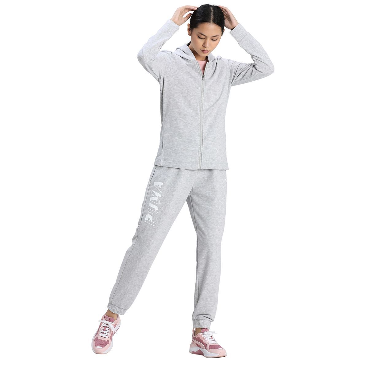 Puma Modern Sports Fullzip Womens Grey Hooded Jacket Buy Puma Modern