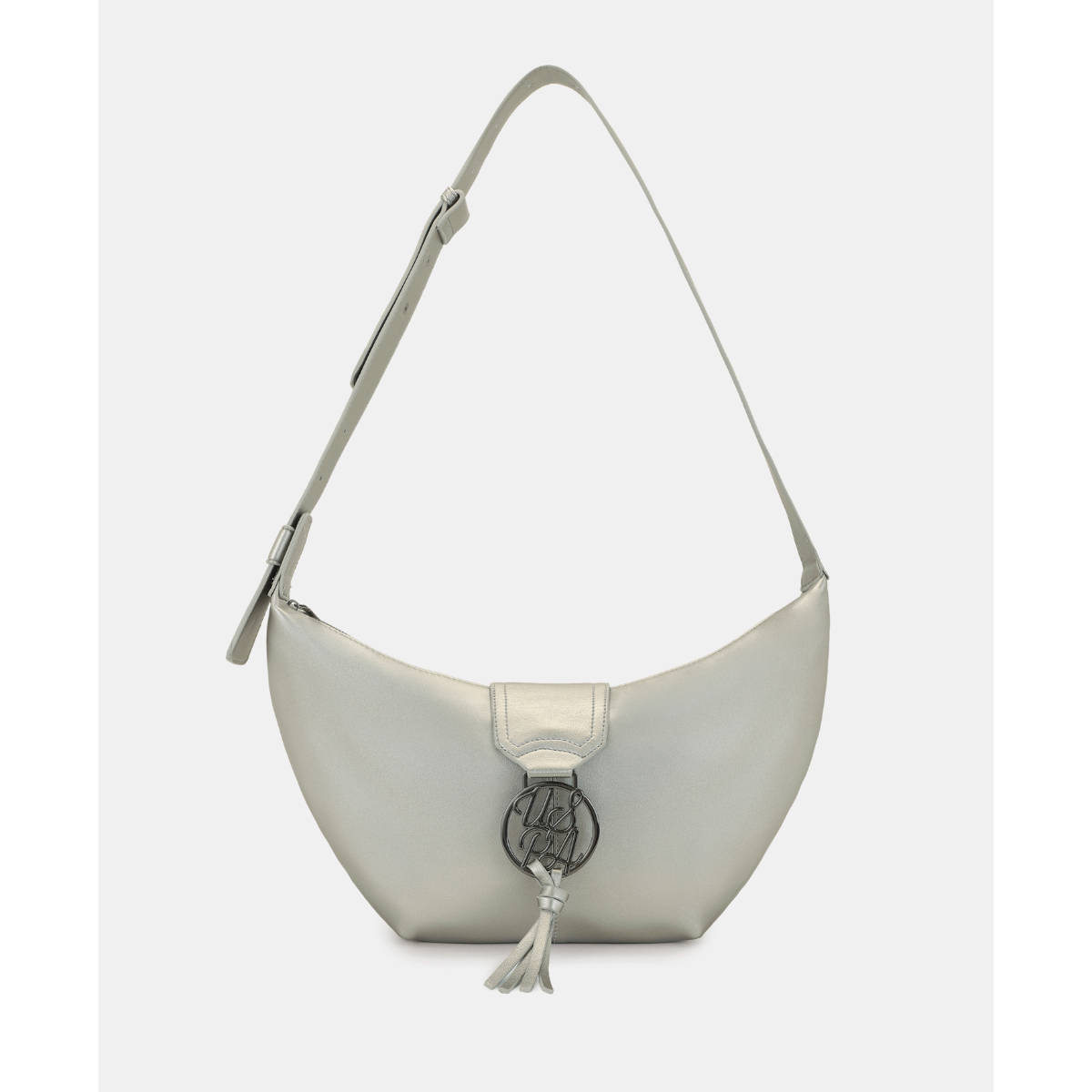 U.S. POLO ASSN. Arabella Silver shoulder bag Handbag with Convertible Strap