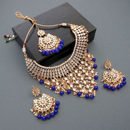 Buy Peora Traditional Dulhan Kundan Necklace Earring Jewellery