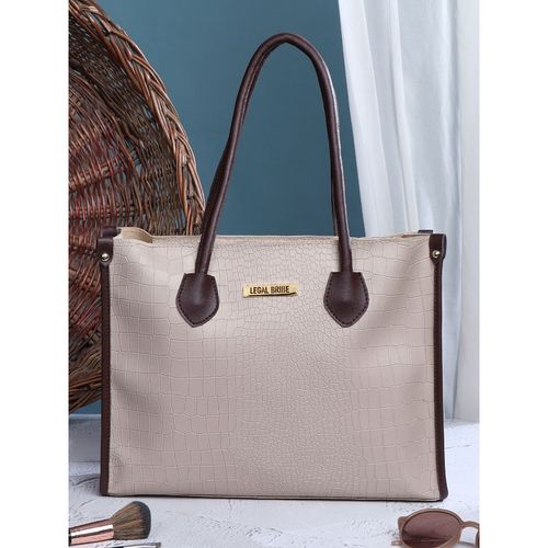 Buy Legal Bribe Crock Style Tote bag Beige Online