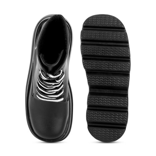 Buy Truffle Collection Black Solid Boots Online