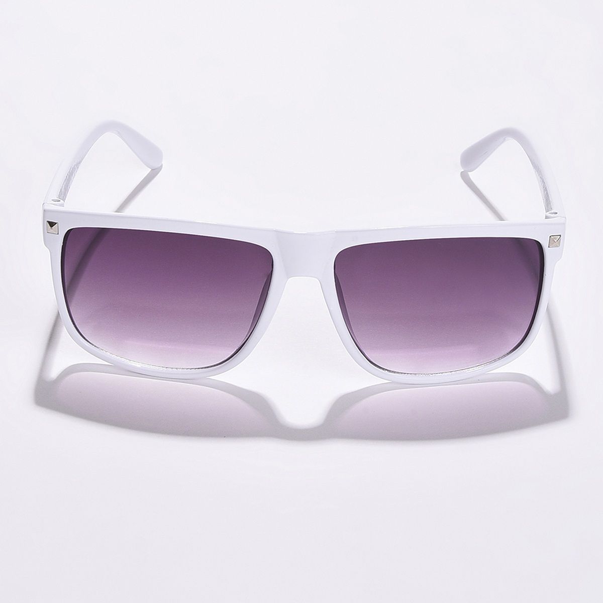 Haute Sauce Full-Rim Oversized Sunglasses For Women (White, OS)