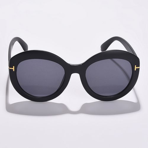 Buy Haute Sauce Women Grey Lens Black Oval Sunglasses (60) Online