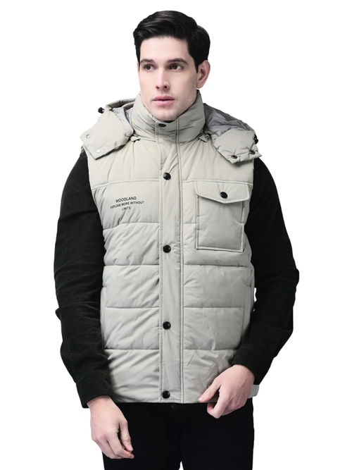 WOODLAND Men Green Puffer Jacket