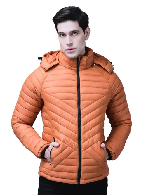 WOODLAND Men Orange Puffer Jacket