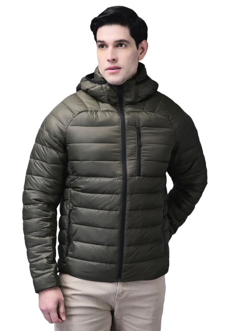 WOODLAND Men Olive Puffer Jacket