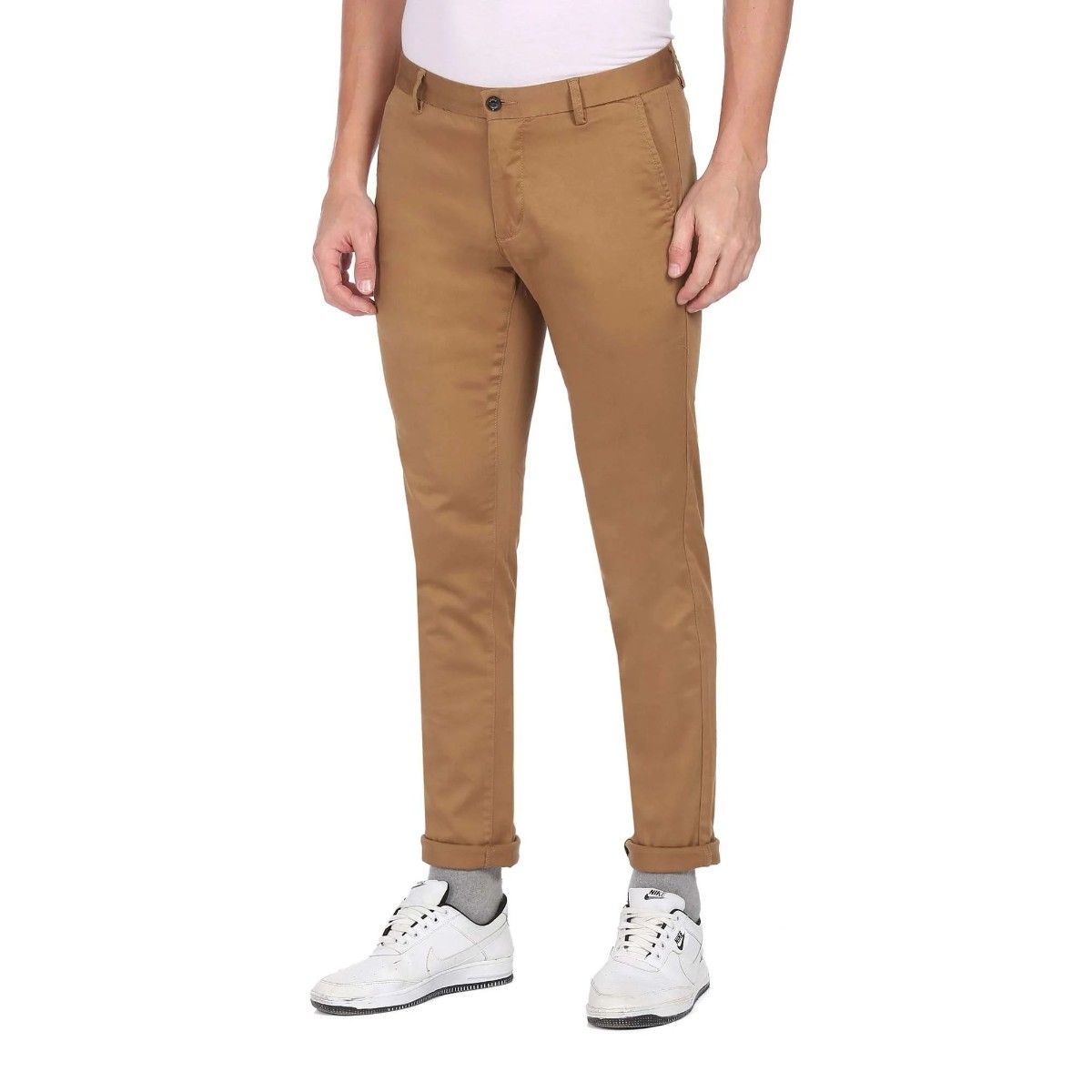 Buy Arrow Sports Autoflex Bronson Slim Fit Casual Trousers - NNNOW.com