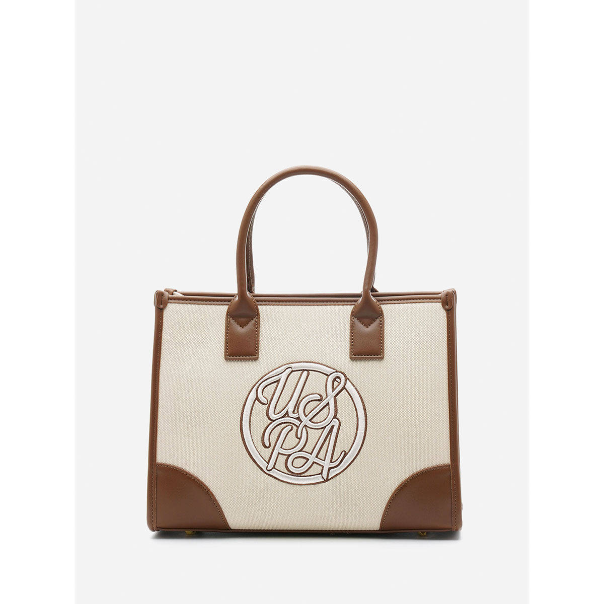 U.S. POLO ASSN. Cocco Off White tote Handbag with Solid Finish