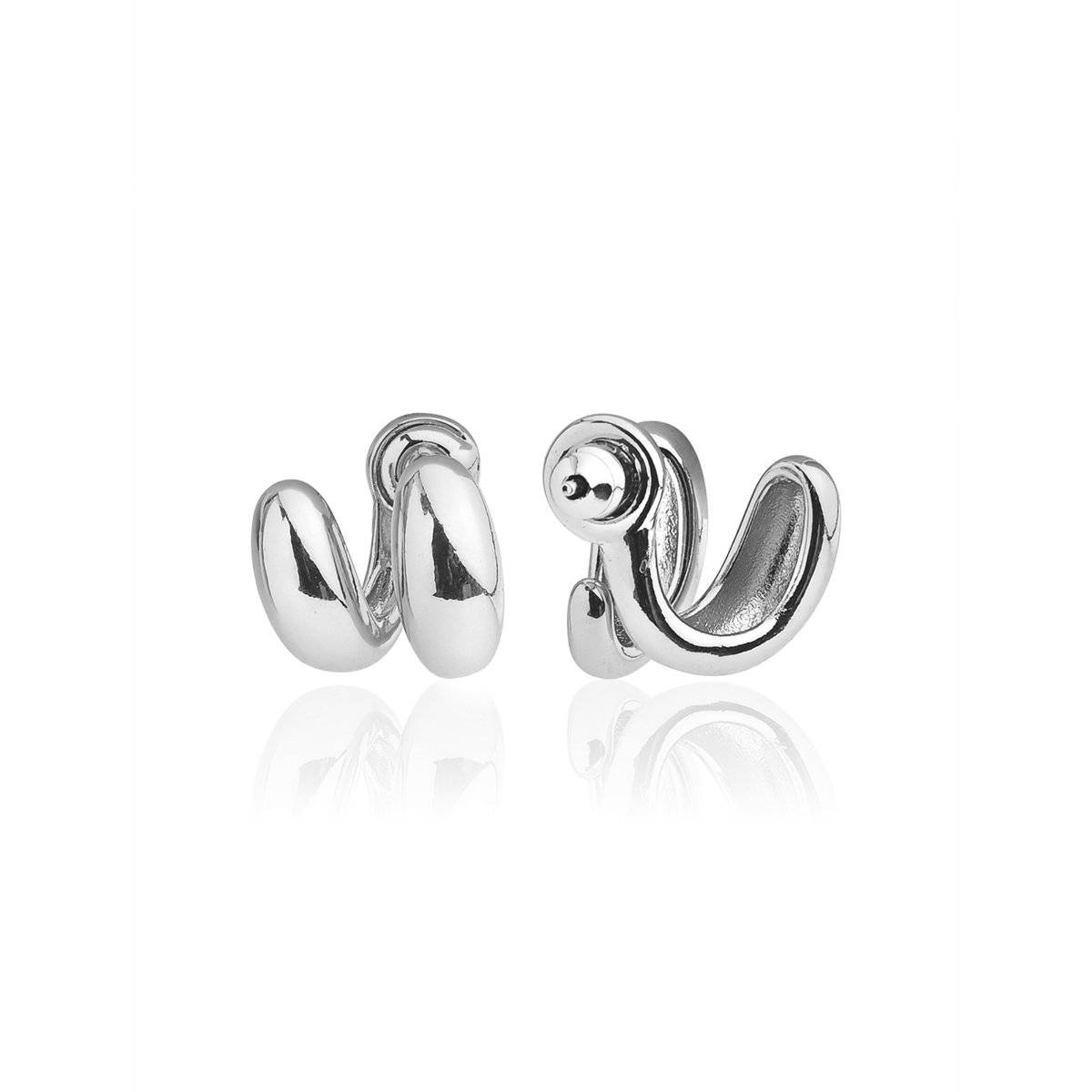 Kazo Silver Chic Mini Huggies Studs Earrings