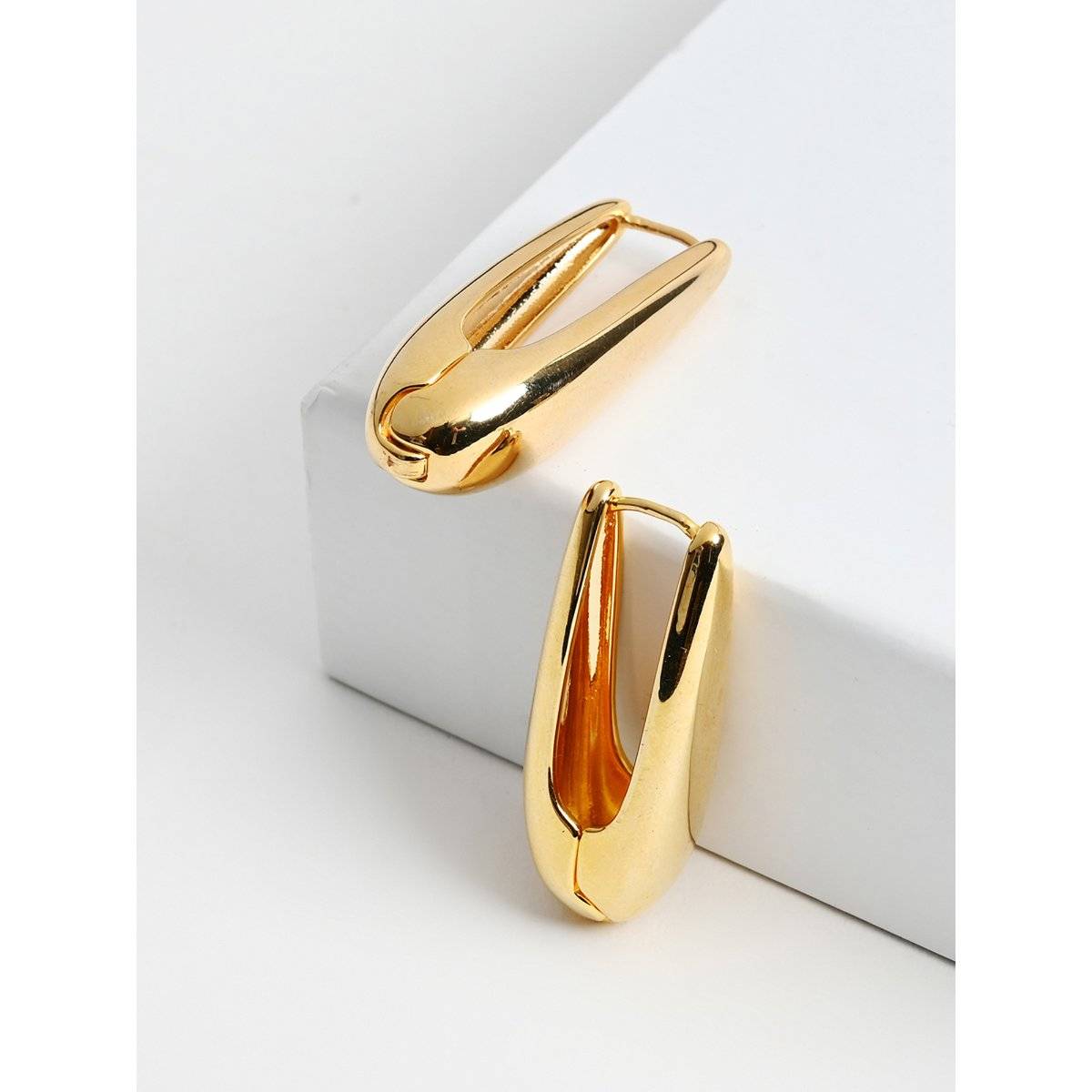Kazo Sleek Teardrop Hoop Earrings