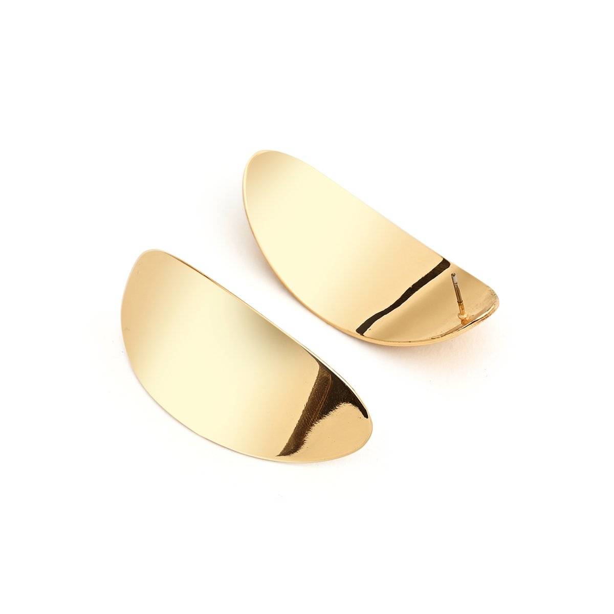 Kazo Elegant Oval Metal Dangle Earrings