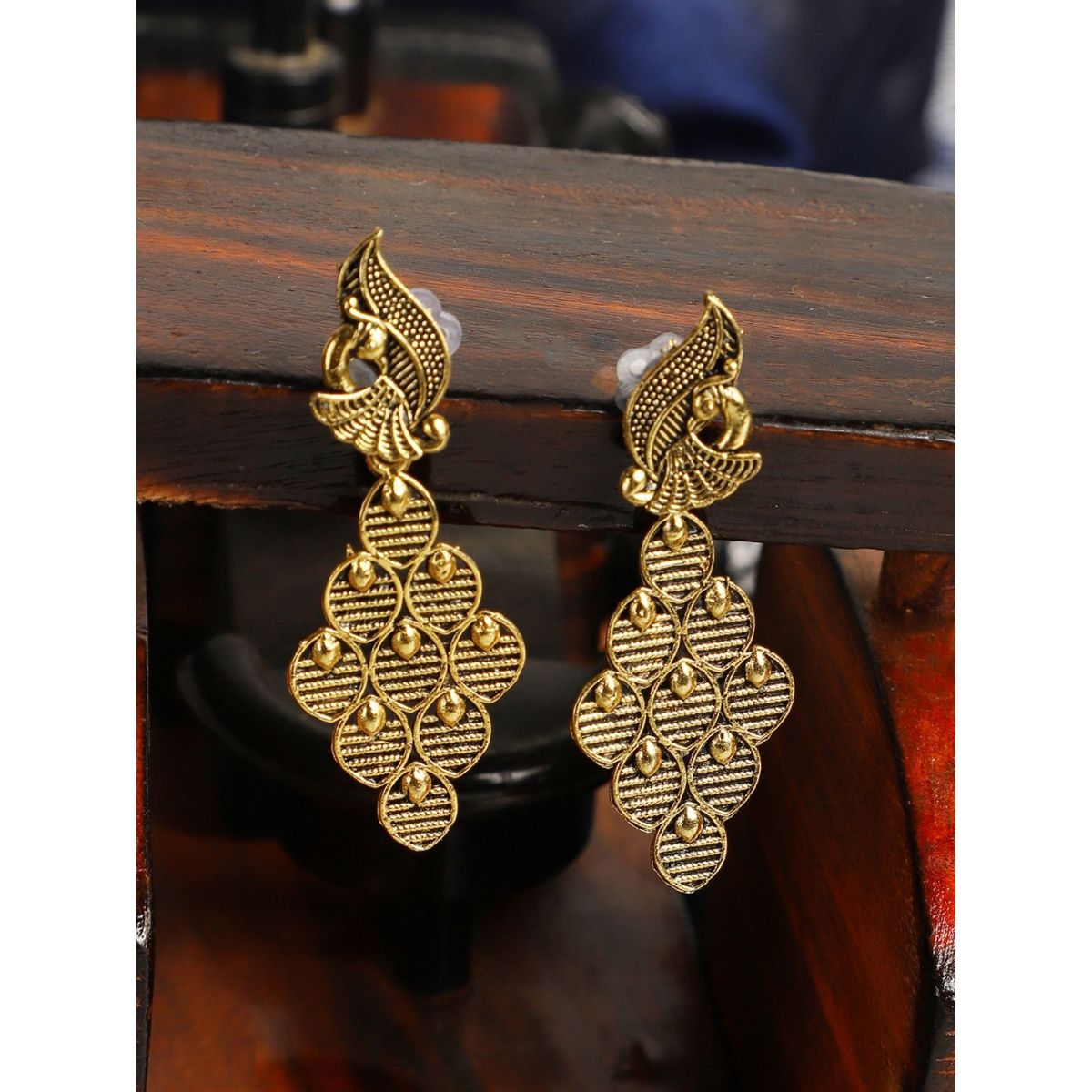 Buy Anika s Creations Traditional Antique Peacock Gold Plated
