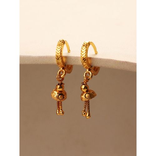 Hoop Earrings Gold Light Weight Earrings With Price Attitude Hoops