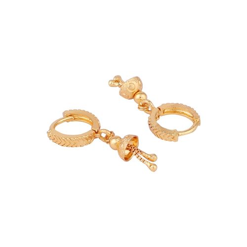 Anika's Creations Decent Look Gold Plated Tasselled Lightweight Hoop  Earrings