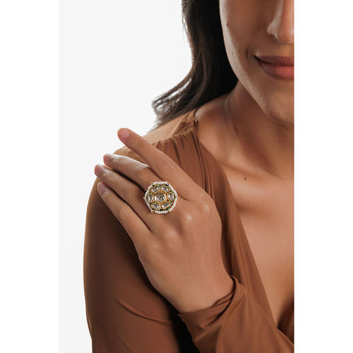 Buy Curio Cottage Blooming Daisy Kundan Ring Online