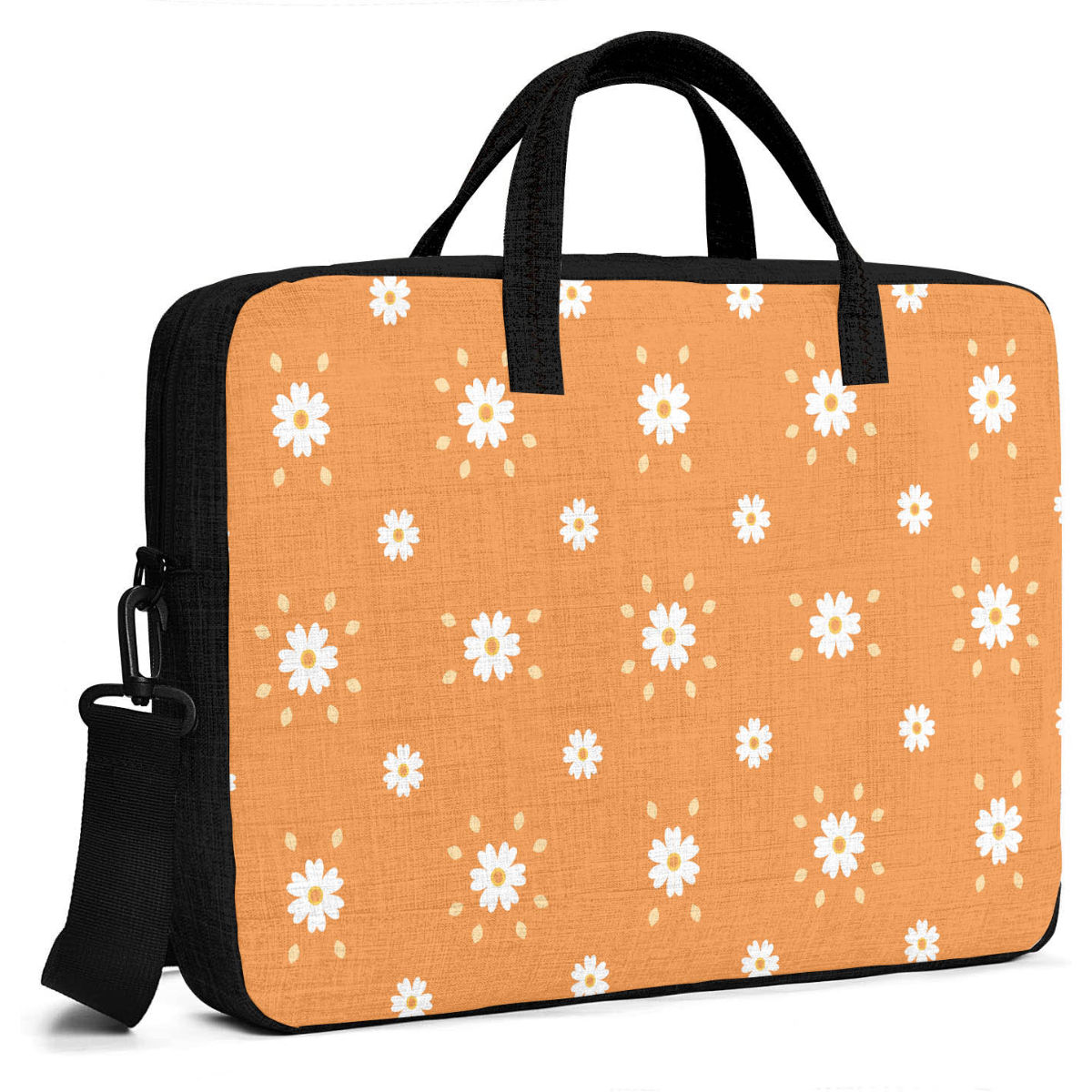 Orange laptop bag top