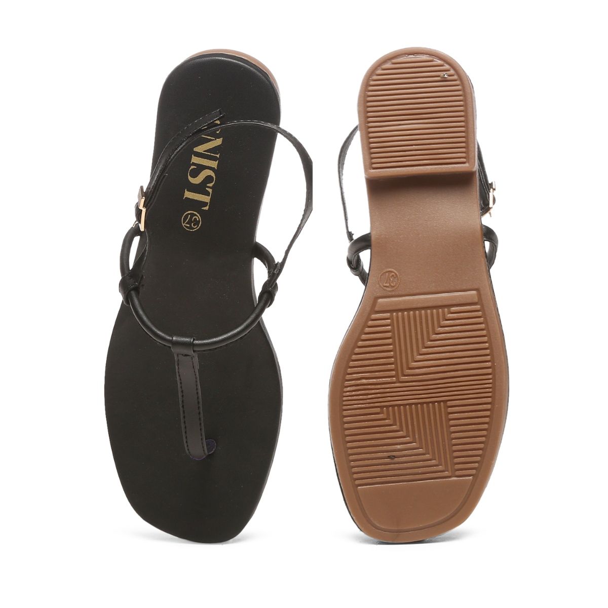 Office black flat sandals discount