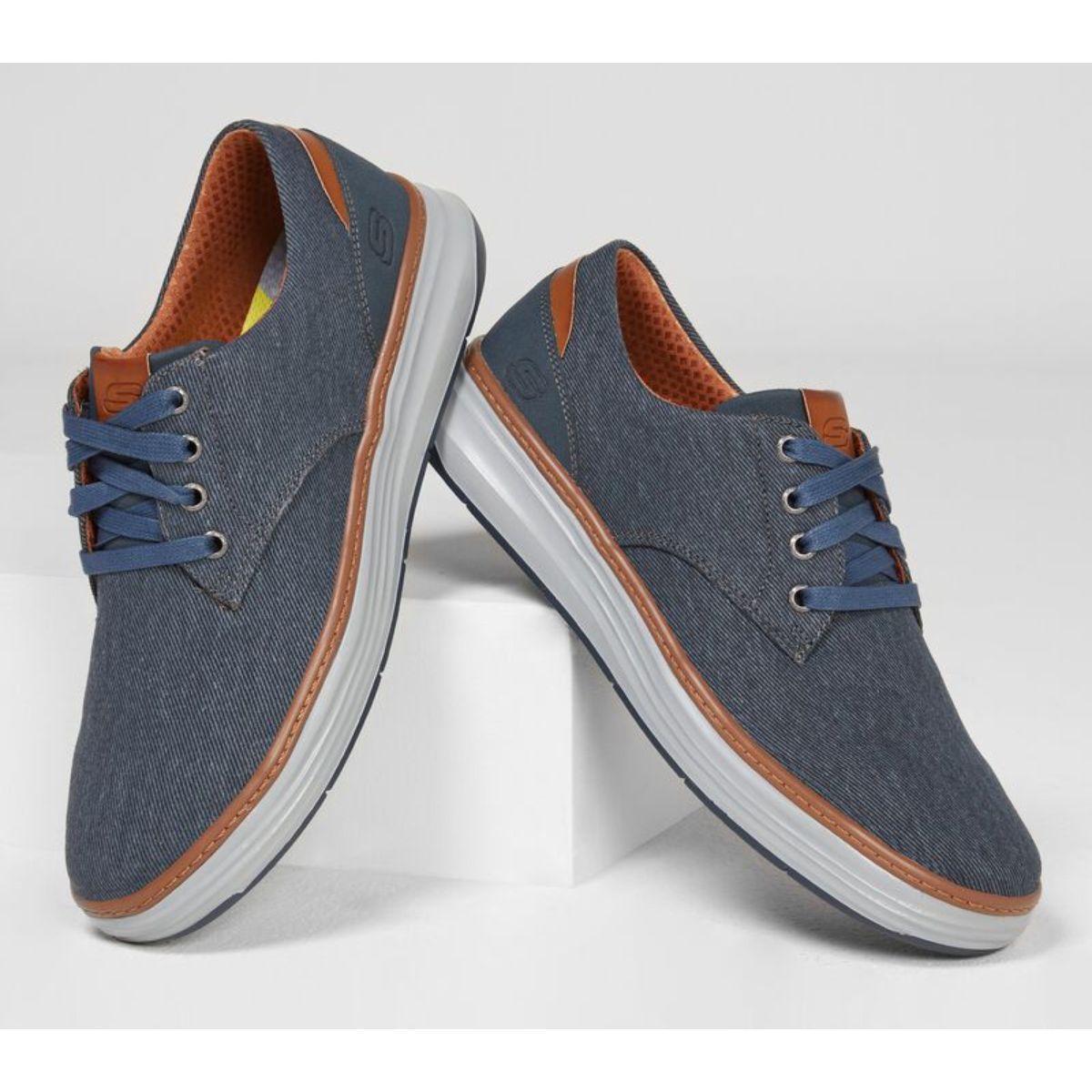 Buy SKECHERS MORENO EDERSON Navy Mens USA Sneakers UK 15 Online