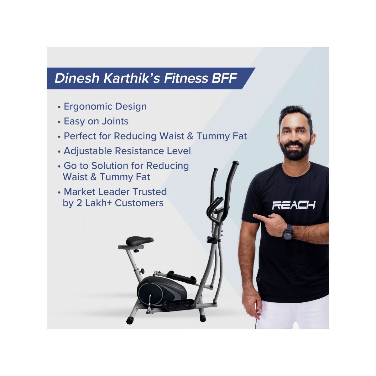 Buy Reach C 200 Elliptical Cross Trainer for Home Gym Workout Elliptical for Fitness and Cardio Online