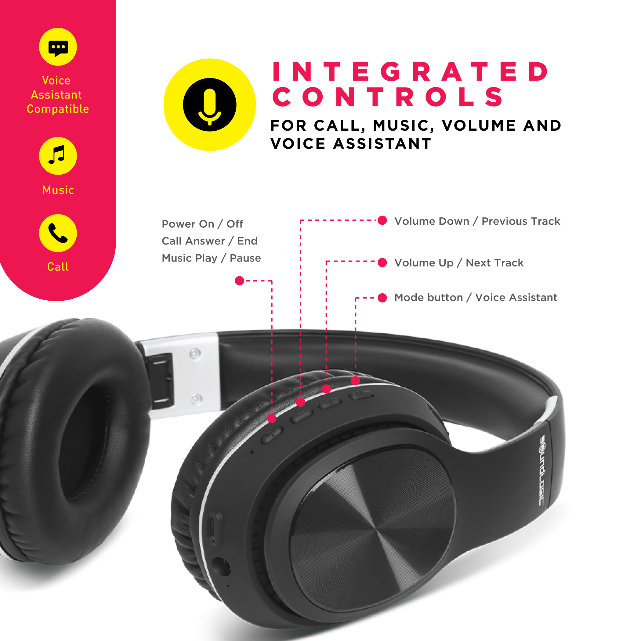 soundlogic hd bluetooth wireless headphone