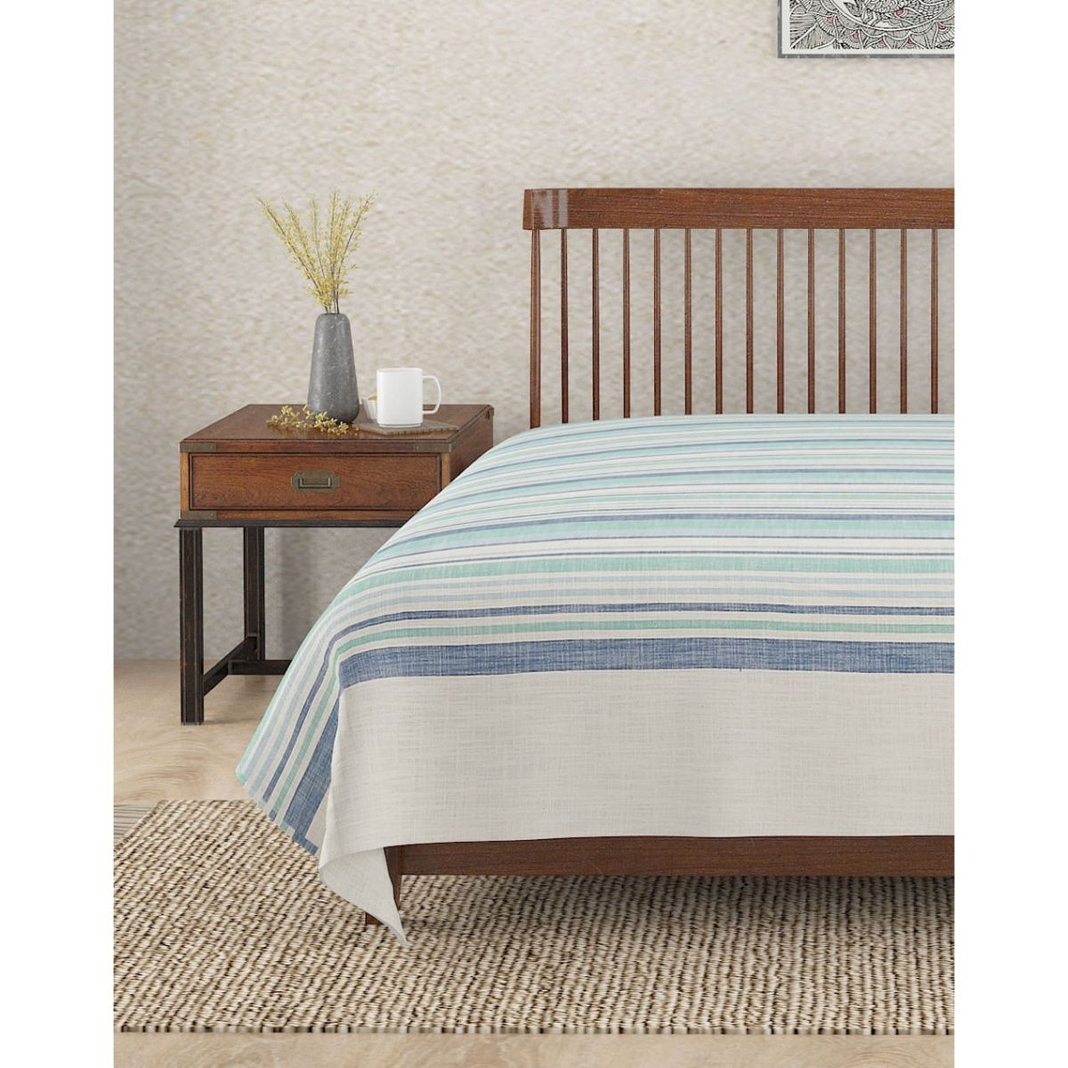 Buy Fabindia Adhya Cotton Woven Bedcover Online