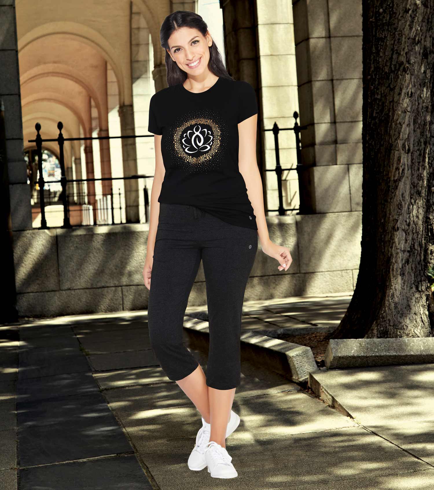 cotton stretch capri pants