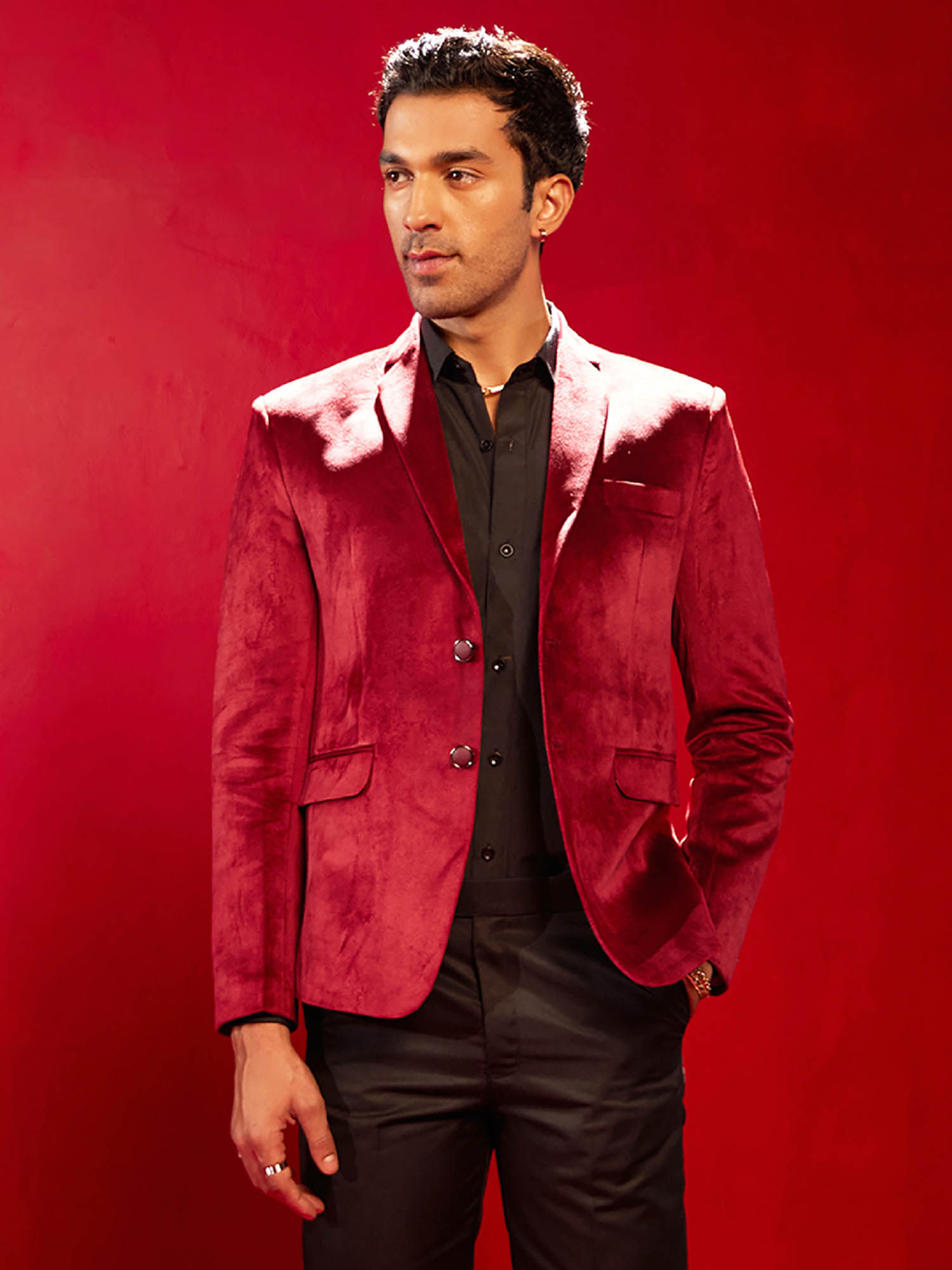 Maroon velvet blazer mens shop