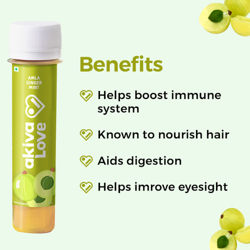 Buy Akiva Love Skin and Hair Health Pack - Amla + Aloe Vera Shots - Pack of  60 Online