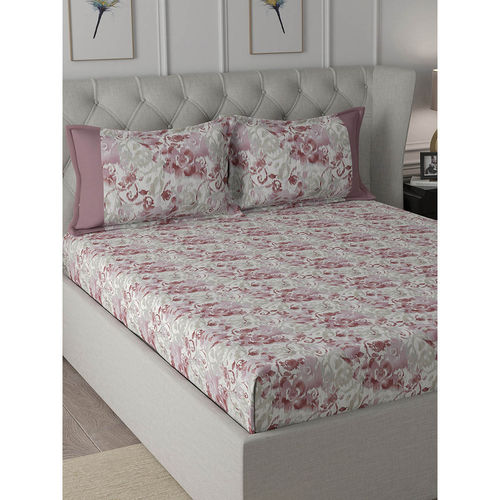 Buy Maspar Cotton Floral Print Bed Bath Set- Bedsheet Pillow Cover