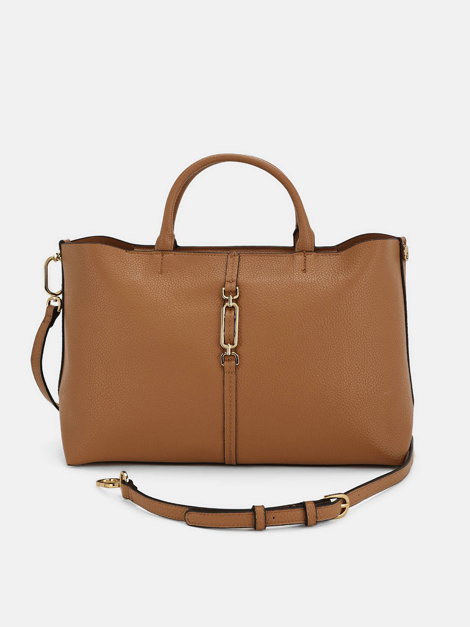 CARPISA ITALIA Giulia Tan Women Handbag With Detachable Strap (Medium)