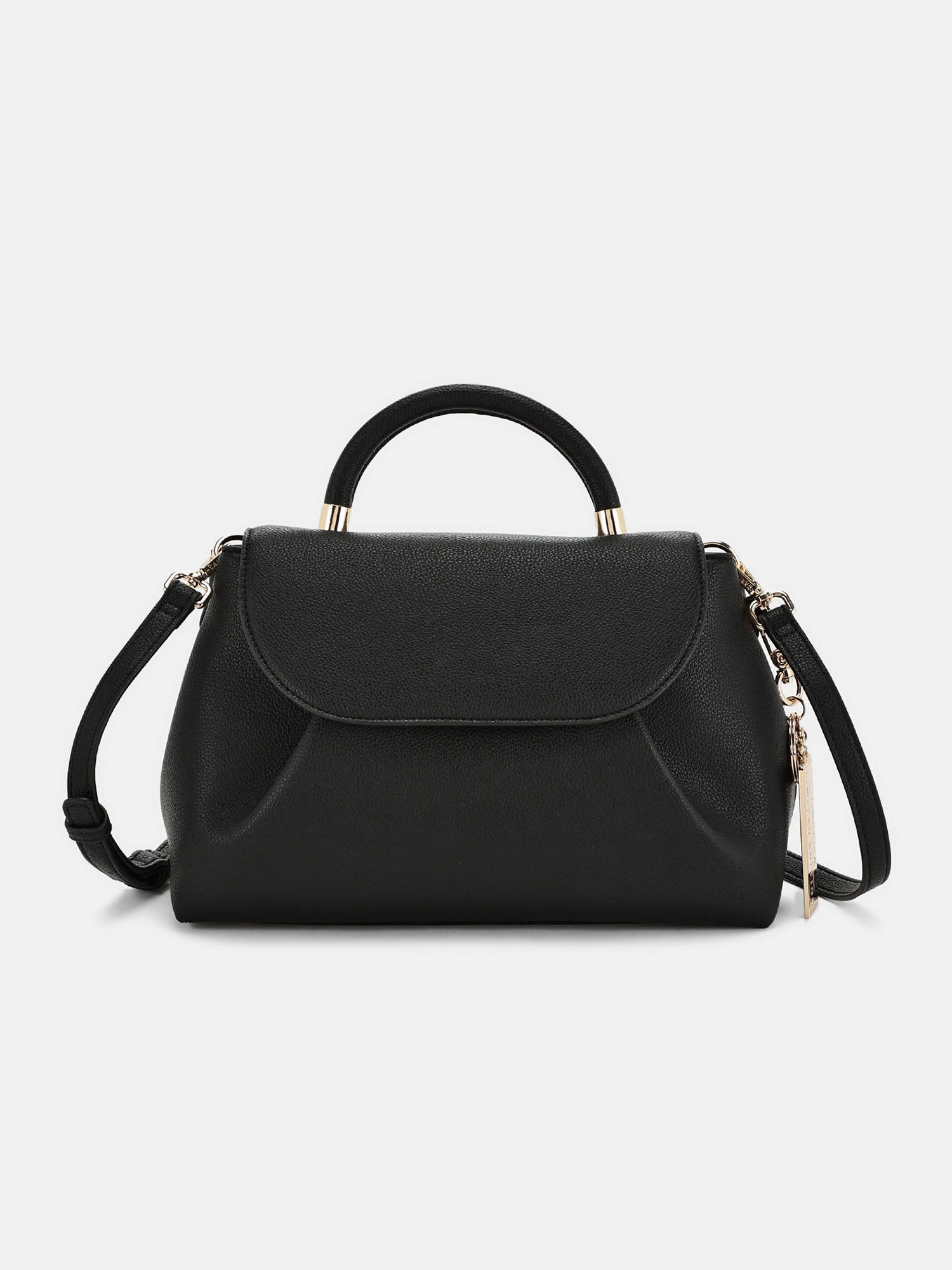 CARPISA ITALIA Shaila Black Special Women Handbag With Detachable Strap (Small)