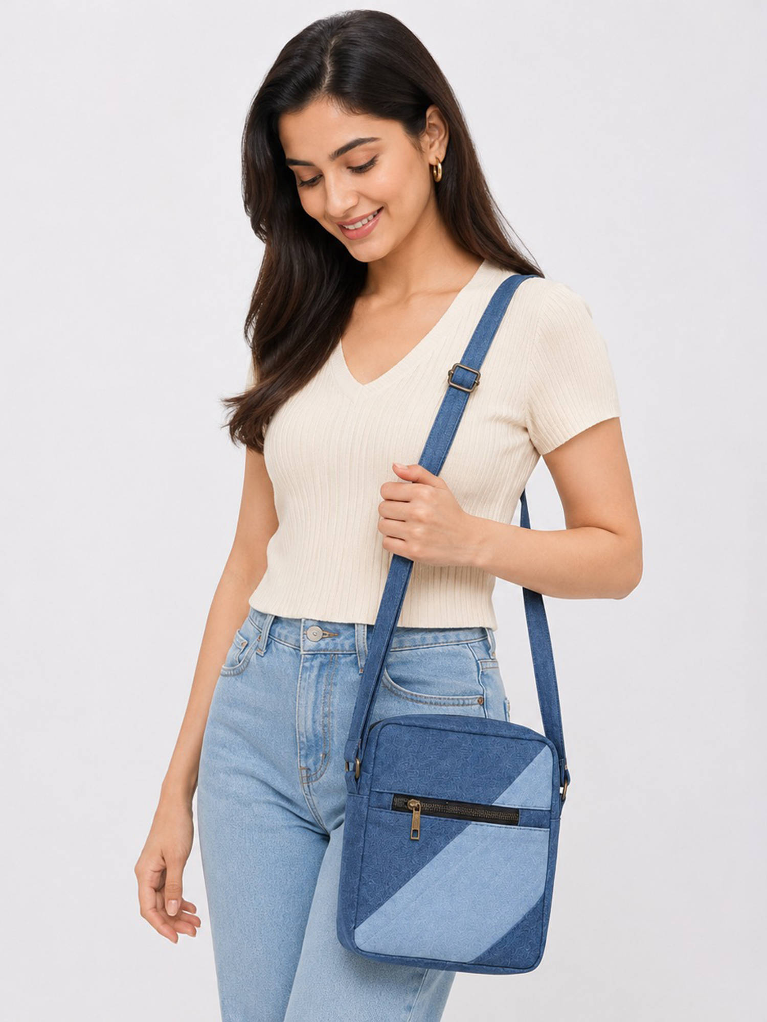 THE PURANI JEANS Denim Bento Sling Bag